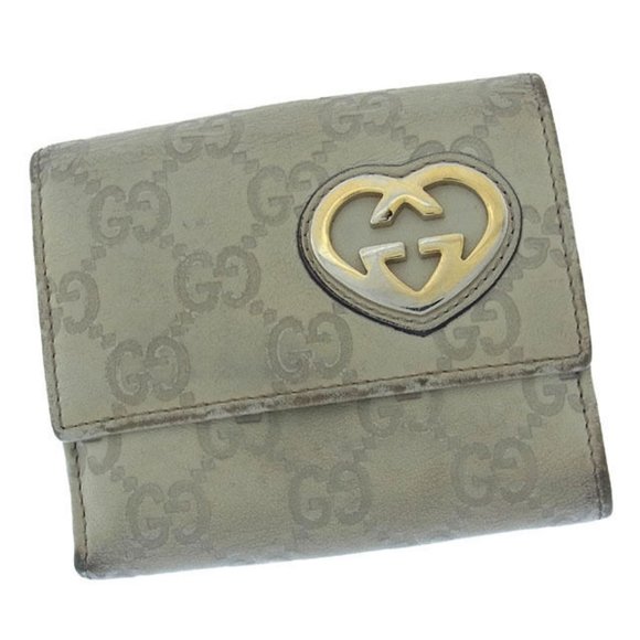 Gucci Wallet Purse Guccissima Beige Gold Woman Authentic Used - Picture 1 of 5
